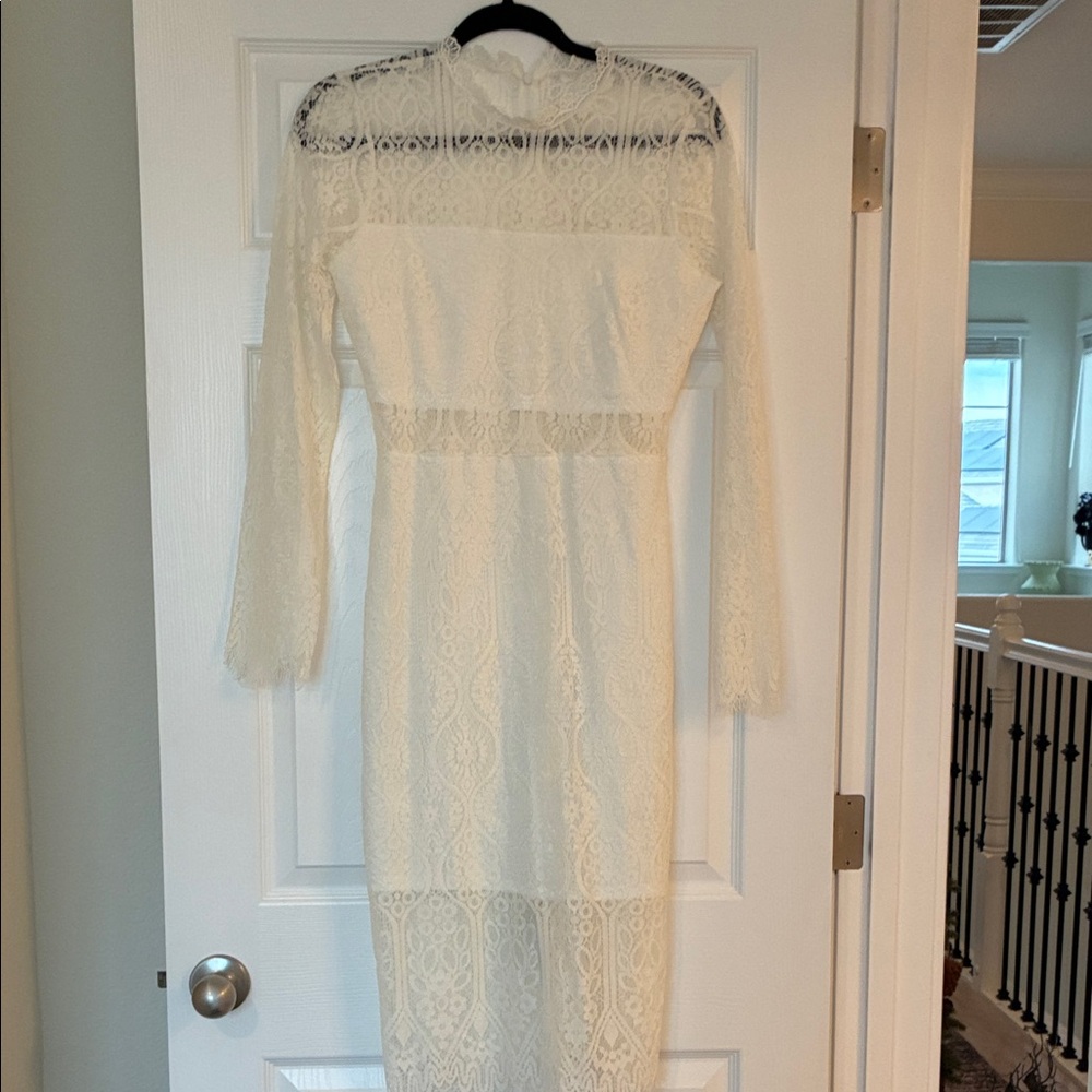 Kate Middleton Inspired Elegant White Lace Dress